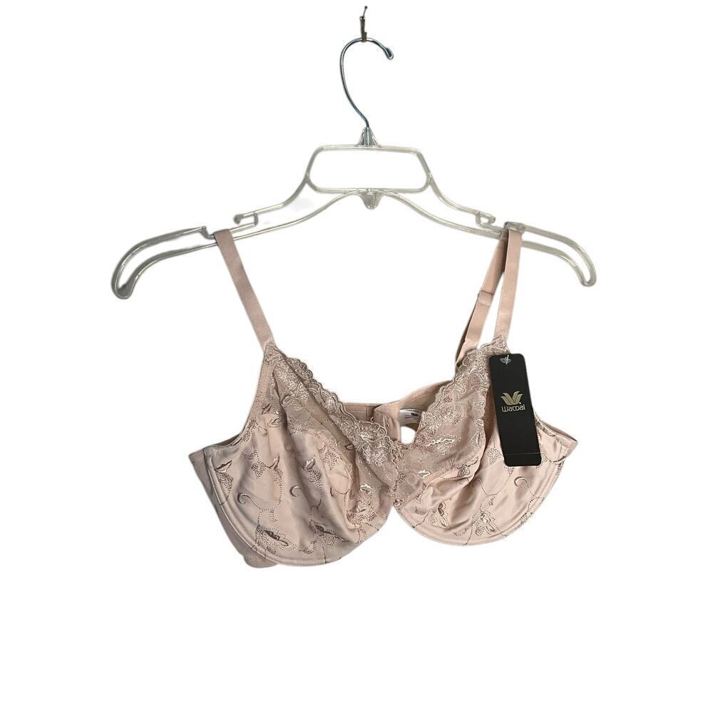 Wacoal Underwire Seasonal Fashion Lovely Lace Bra‎ 85136 Beige Womens Sz 36D NEW